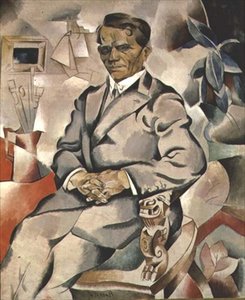 Portret van Ivan Fedorovich Kolesnikov (1887-1929) door Daniel Vladimir Baranoff Rossine