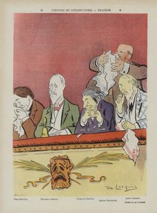 Wedstrijd bij het Conservatorium van Parijs - tragedie. Illustratie voor Le Rire