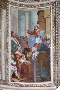 Jezus predikend in de tempel