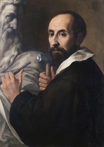 Portret van een beeldhouwer door Daniele Crespi