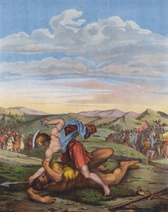 David verslaat Goliath door Daniele da Volterra 1509 66 after Daniele da Volterra 1509 66 after