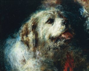 De Troubetzkoy-jongens met een hond (detail)