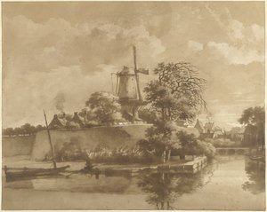 De runmolen bij de Tolsteegpoort te Utrecht