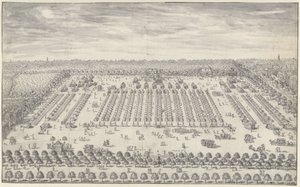 Kampement bij Den Haag, 1742 door Daniël Marot (II)