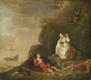 Theagenes en Chariclea door Daniël Thivart
