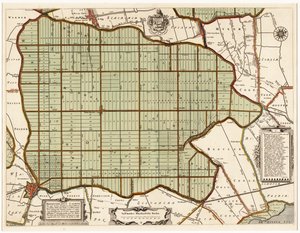Beemsterlants Caerte, historische kaart van Beemster, Nederland door Daniël van Breen