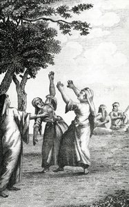 Dansende Meisjes in Egypte, uit Niebuhrs Reizen door Arabië en andere landen in het Oosten door Danish School