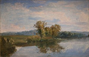 Een Uitzicht op het Meer Vejl bij Silkeborg, Jutland door Dankvart Dreyer