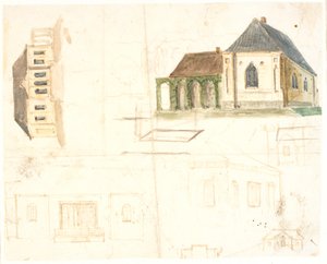Verschillende Ontwerpen voor een Huis in een Soort Half-Gotische Stijl