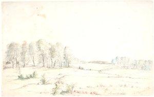 Landschap bij Aminderød door Dankvart Dreyer