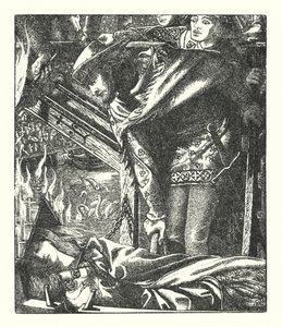 De Dame van Shalott door Dante Gabriel (after) Rossetti