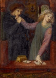 Hamlet en Ophelia door Dante Gabriel Charles Rossetti