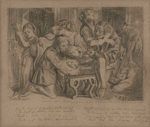 Hesterna Rosa, 1850 door Dante Gabriel Charles Rossetti