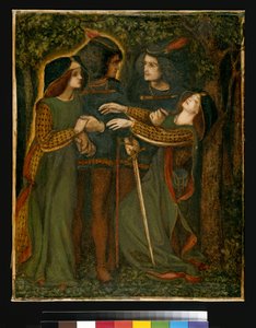 Hoe ze elkaar ontmoetten door Dante Gabriel Charles Rossetti