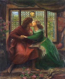 Paolo en Francesca da Rimini door Dante Gabriel Charles Rossetti