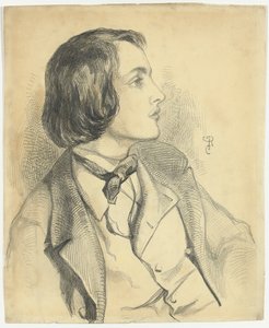 Portret van William Michael Rossetti door Dante Gabriel Charles Rossetti