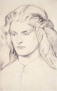 Portretstudie van Annie Miller, c.1860-63