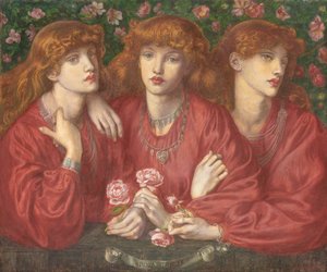 Rosa Triplex: Een drievoudig portret van May Morris, 1874 door Dante Gabriel Charles Rossetti