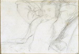 Studie van een zittende dame