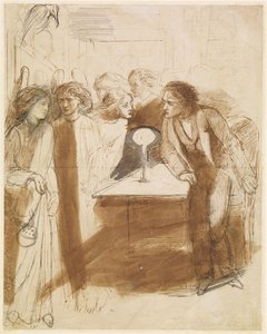 De raaf - Engel voetstappen, ca. 1847 door Dante Gabriel Charles Rossetti