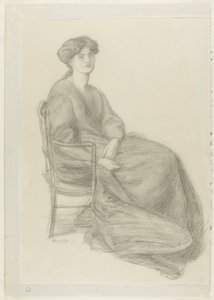 Mevrouw William Morris Zittend in Stoel