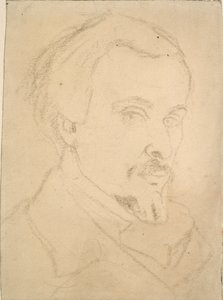 Zelfportret door Dante Gabriel Rossetti