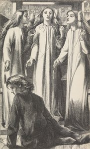 De muziekmeester door Dante Gabriel Rossetti