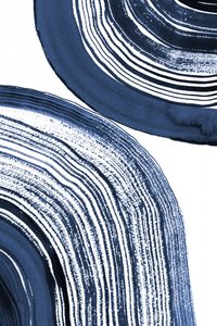 Blauwe concentrische golven