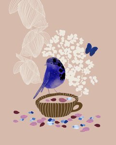 Speelse Blauwe Vogel-thee door Danushka Abeygoda