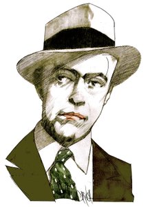 Antonio Delfini, 2021 (digitale kleurpotloodtekening)