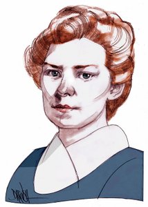 Ethel Lilian Boole Voynich, 2013 (digitale kleurpotloodtekening)