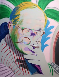 Hockney haalt adem, 2013 (acryl op doek)