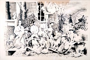 Romanov Flora, 2017 (olieverf op doek) door Darren Coffield