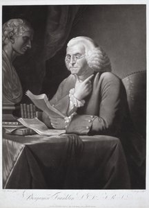 Benjamin Franklin door David (after) Martin