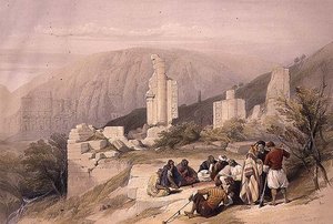 Restanten van een Triomfboog in Petra, 8 maart 1839, plaat 100 uit Volume III van 