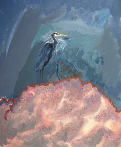 Grote blauwe reiger door David Alan Redpath Michie
