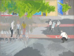 Jeu de Boules spelen in St Jean door David Alan Redpath Michie