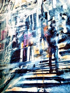 Abstracte stadsstraat
