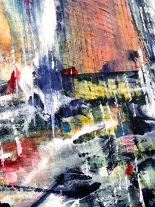 Dynamische abstracte penseelstreken