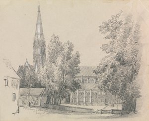 Een uitzicht op de kathedraal van Salisbury