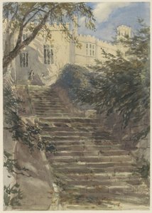 Tuintrap bij Haddon Hall (Derbyshire)