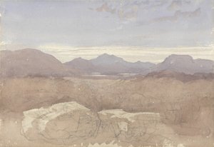 Een Bergachtig Uitzicht, Noord-Wales door David Cox