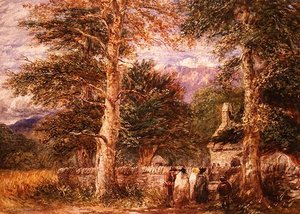 Bettws-y-Coed Kerk, Noord-Wales door David Cox