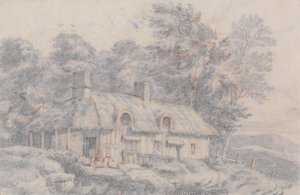 Een Cottage in Herefordshire, c.1820 door David Cox