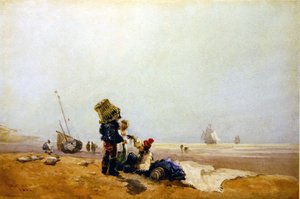 Vissers aan de kust