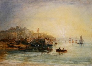 Vissersboten in Dover door David Cox