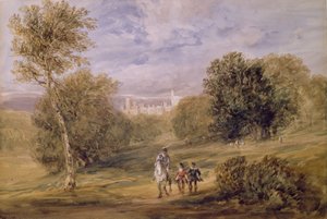 Haddon Hall vanuit het park, 1831