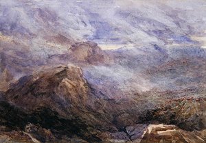 Welsh Schets - Brandende Varens door David Cox