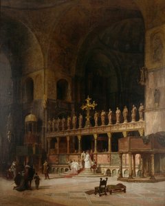 Interieur van de Basiliek van San Marco, Venetië door David Dalhoff Neal
