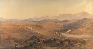 Een stoomtrein op de Ottomaanse spoorweg, 1859 door David Hall McKewan